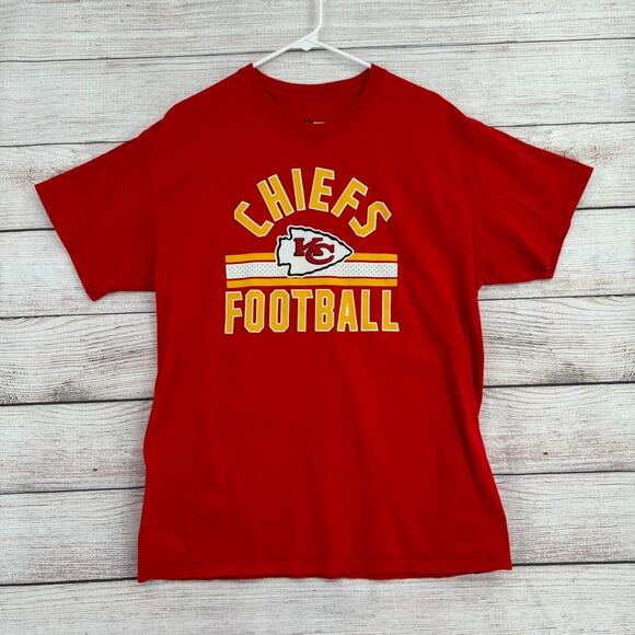 NFL Team Apparel Kansas City Chiefs T-Shirt‎ Men's Size L Red Short Sleeve - Picture 1 of 8